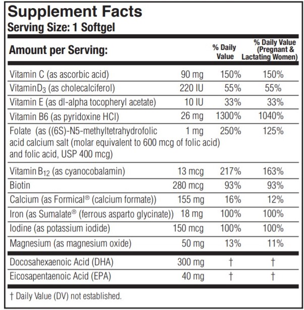 Prenate Essential: Package Insert / Prescribing Information